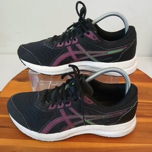 Asics Gel Contend 8 Womens 9.5 Black Running Shoes Sneakers Training 1012B320